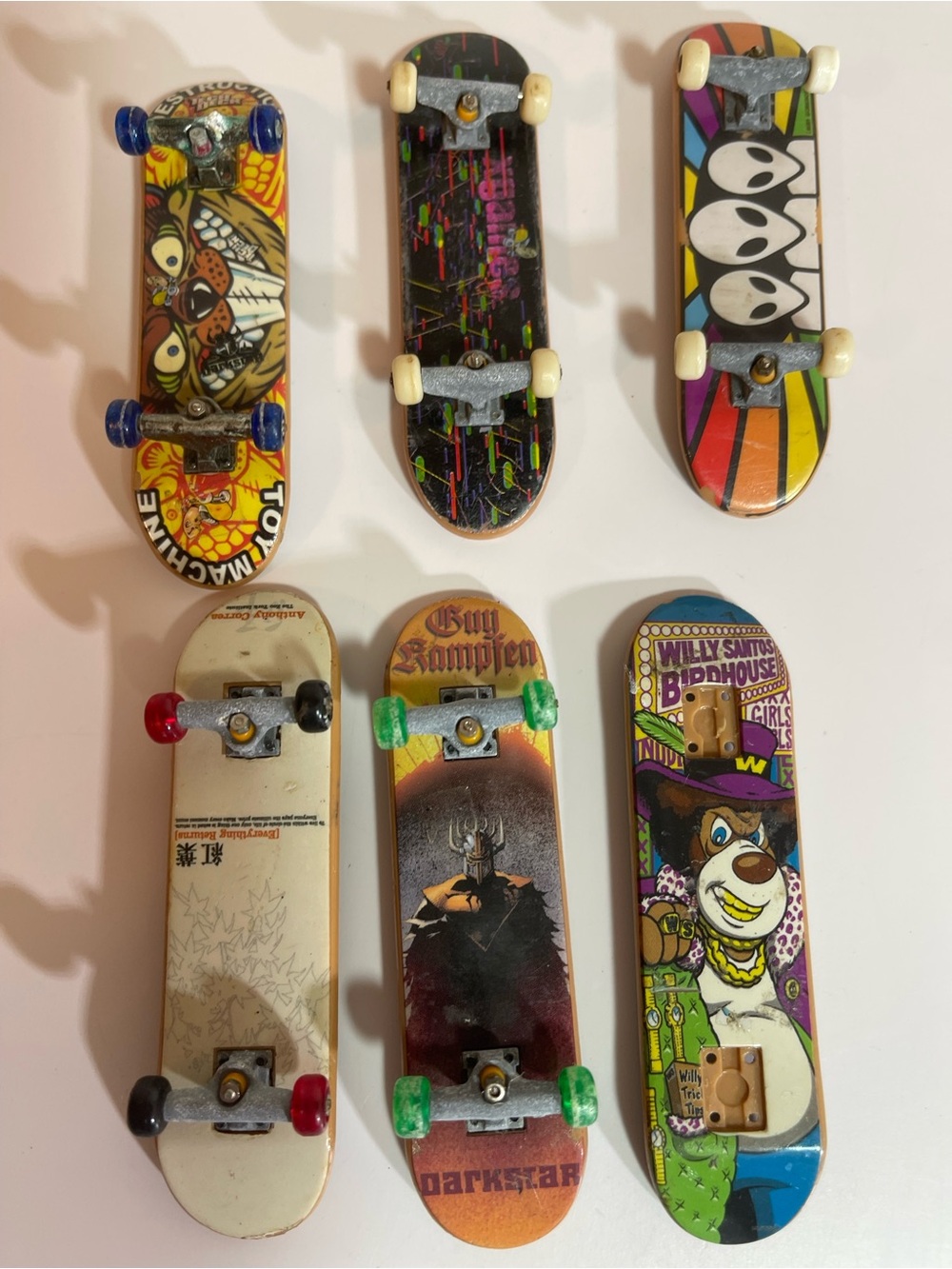 Vintage Lot of 6 Tech Decks Finger 3 Alien Rare Xgames, Rare : Sold As Is LOOK!